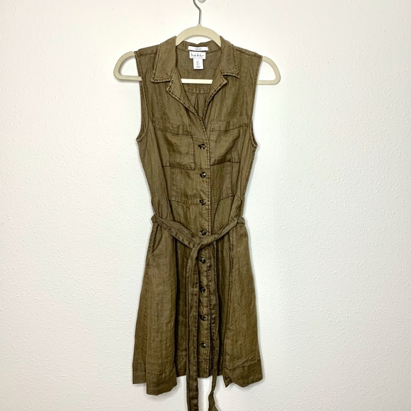 nicole miller linen dress